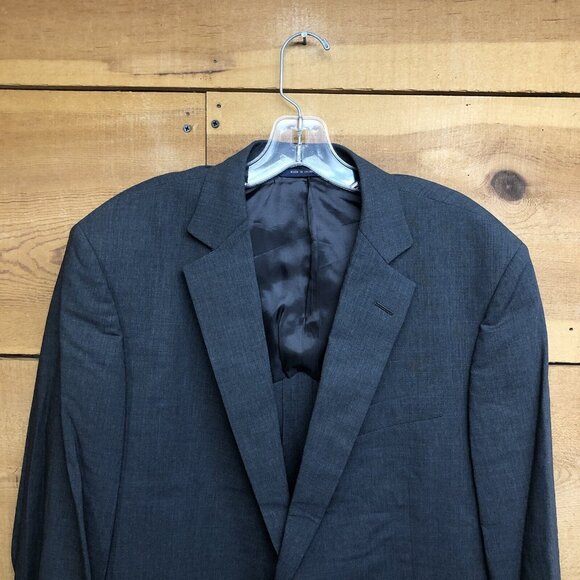 Brooks Brothers Fitzgerald BrooksCool Canvas 2 Button Blazer Mens Size 42S Gray - Picture 2 of 12